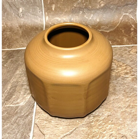 Hearth & Hand with Magnolia 6" Faceted Stoneware Decorative Ceramic Vase - Brown - Picture 6 of 6